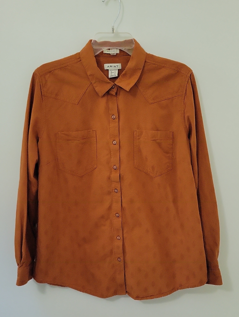 Ariat Rust Long-Sleeve Button-Down Shirt, Size X-Large